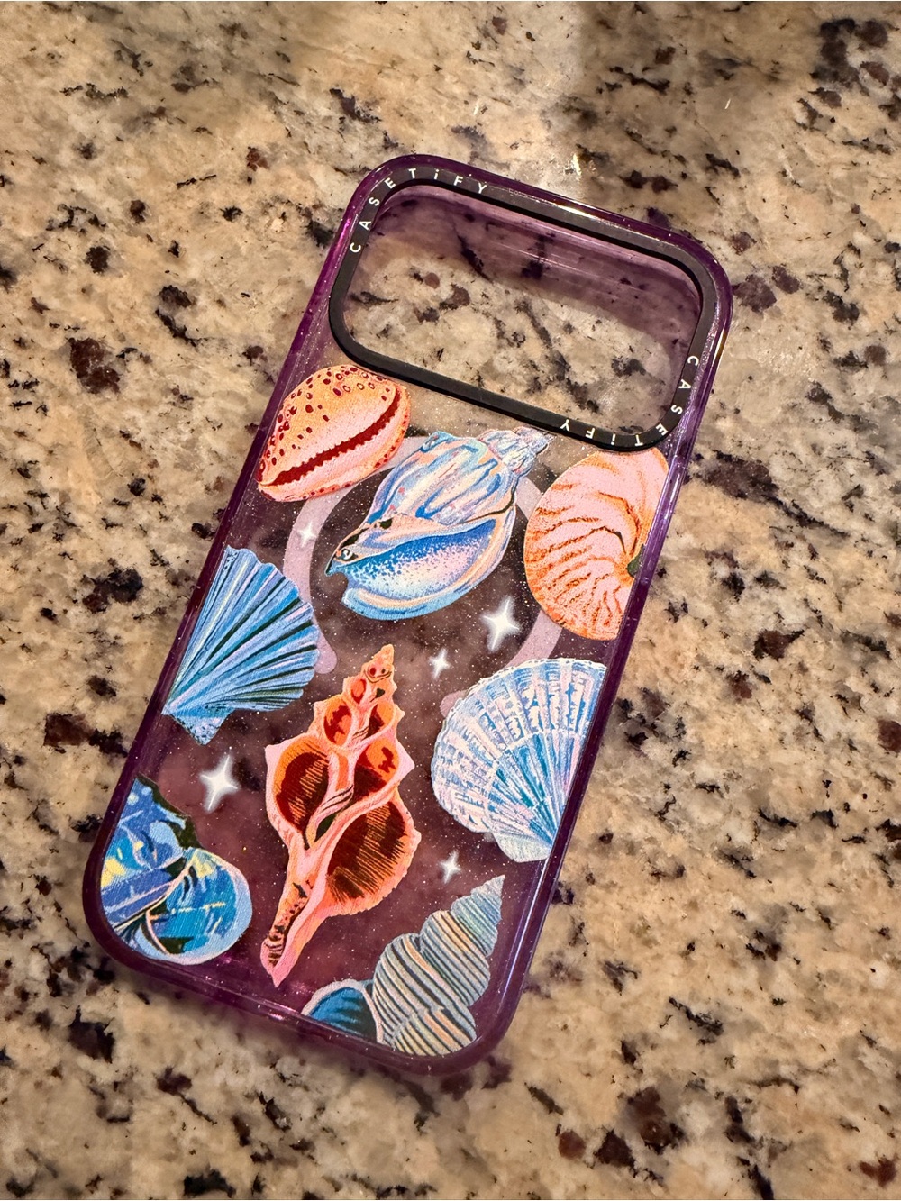 Casetify Purple iPhone 17 pro max Case with Multicolor Shell Accents